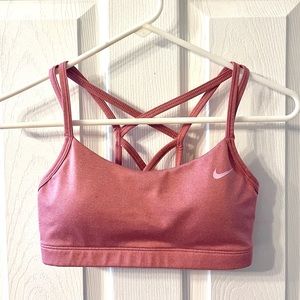 Pink Nike sports bra